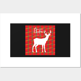 Christmas deer Posters and Art